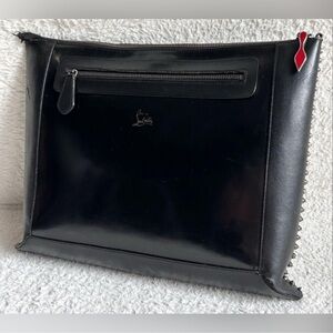 Christian Louboutin Black leather clutch